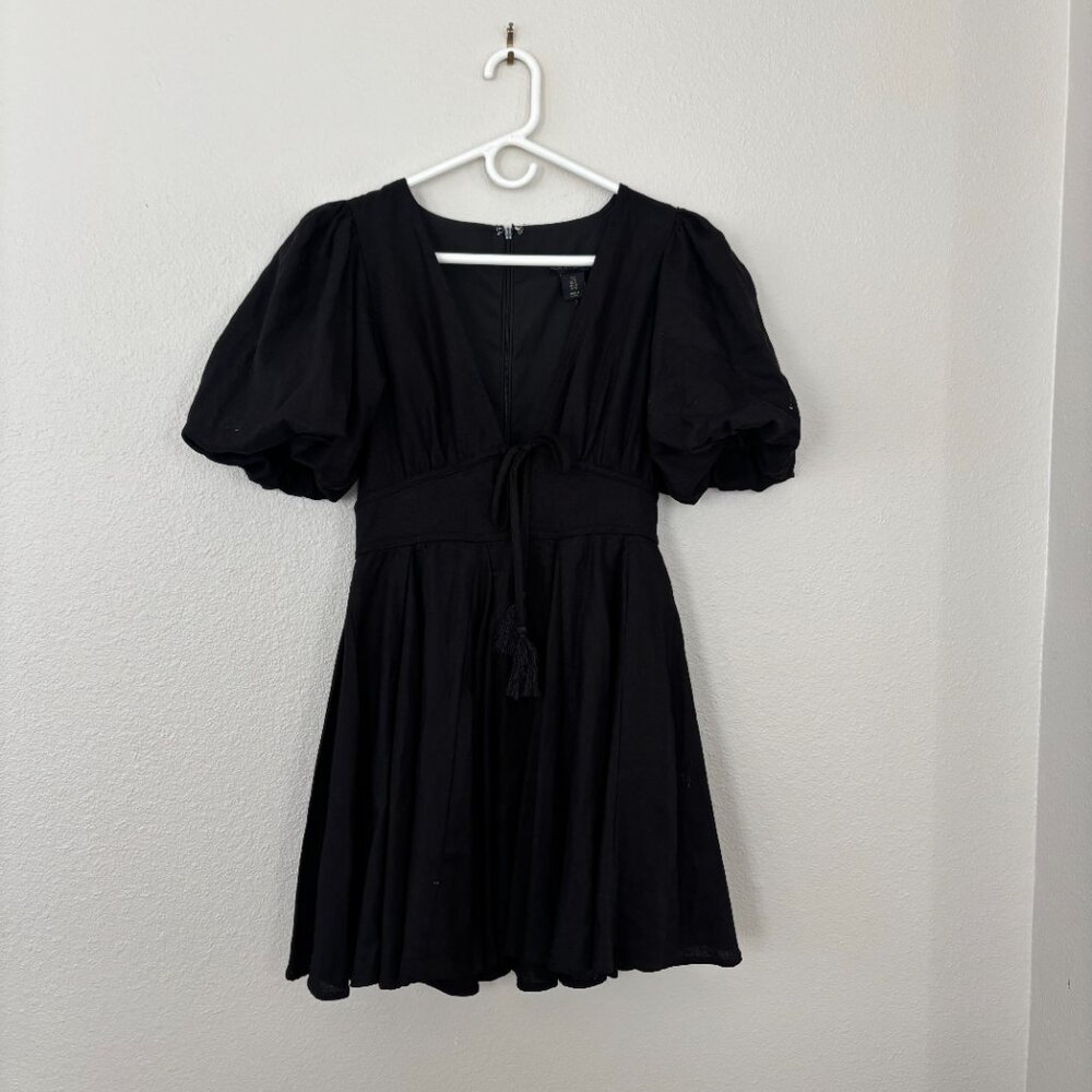 Black Puff Sleeve House of Harlow Dress